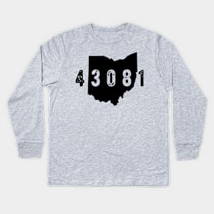 43081 zip code Columbus Ohio Westerville Kids Long Sleeve T-Shirt